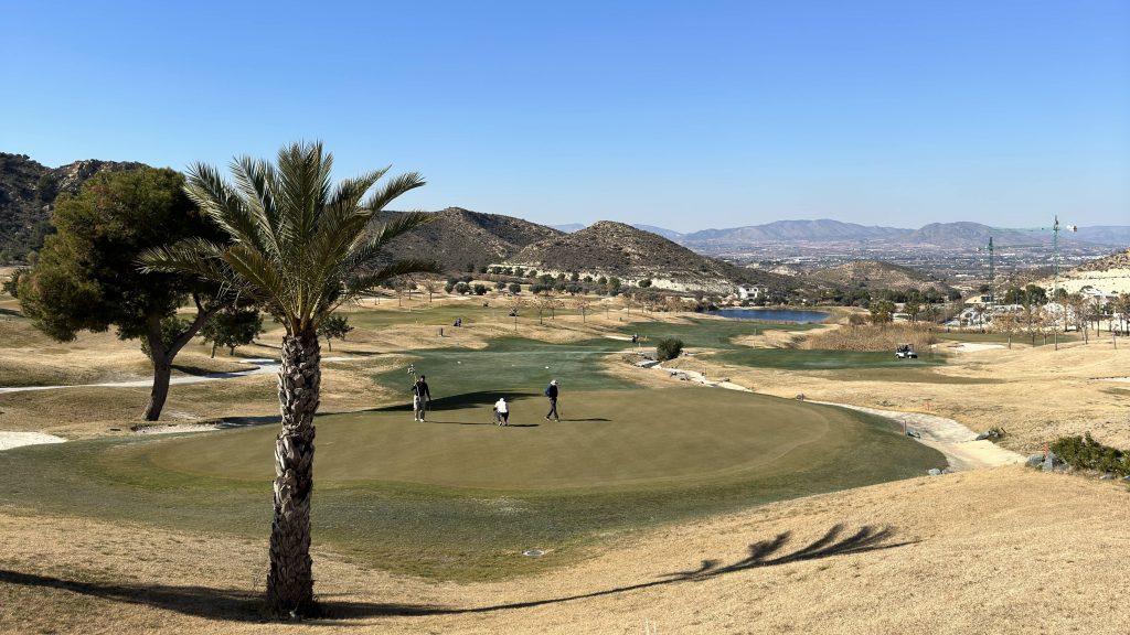 Overlooking the green at Font del Llop Golf Resort