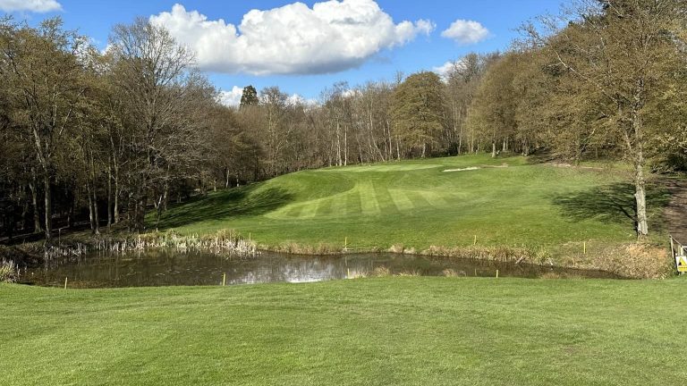 The 17th hole at Brickendon Grange Golf Club