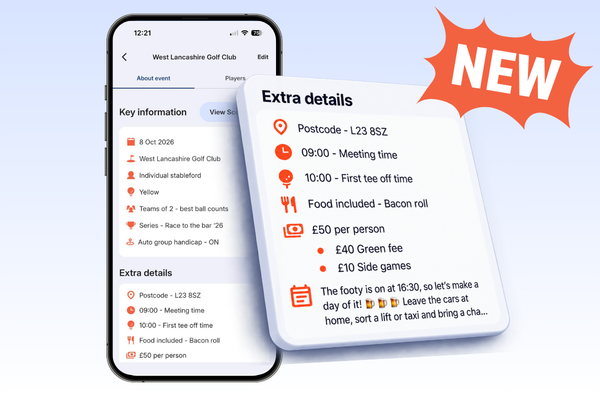 Social golf app new features